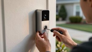 installing a battery video doorbell