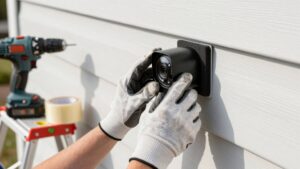 mounting camera on vinyl siding without drilling