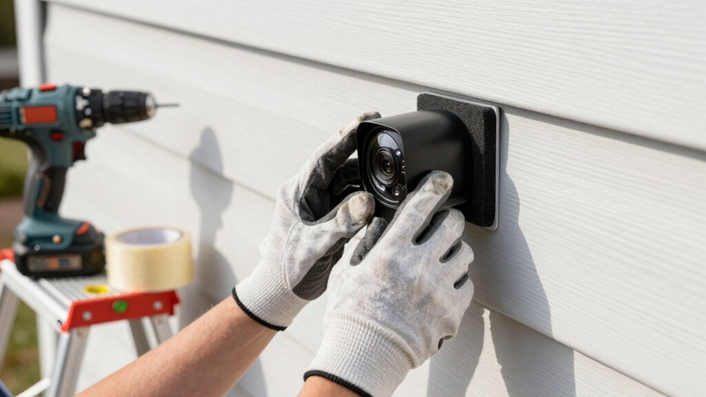 mounting camera on vinyl siding without drilling
