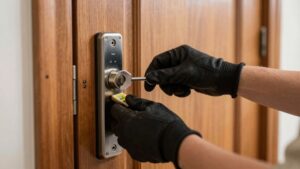 smart lock calibration and door alignment