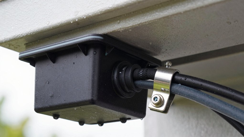 weatherproof camera junction box connections